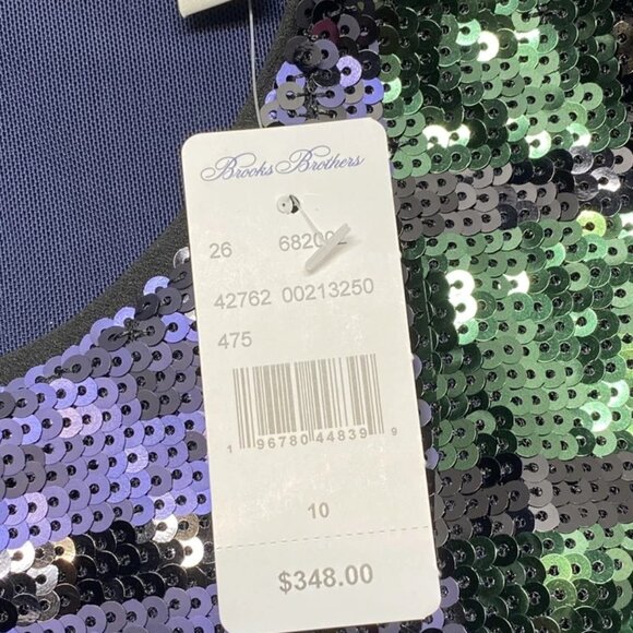 Brooks Brothers Women's Mini Dress Size 10 | Black/Multi Sequin Motif Relaxed - Picture 2 of 8